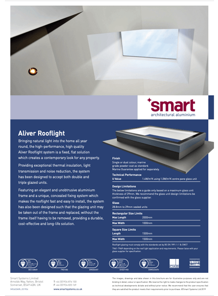 smart aliver rooflight datasheet