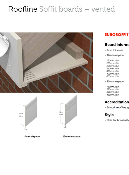 euro soffit vented boards datasheet