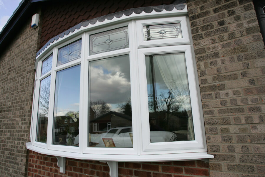 white bow window